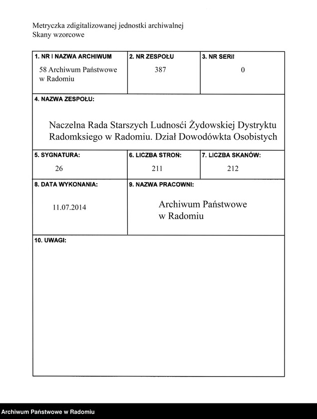Obraz 2 z jednostki "[Wnioski o wydanie dowodów osobistych oraz nie odebrane dowody Cygielsztajcher - Cyngiser]"
