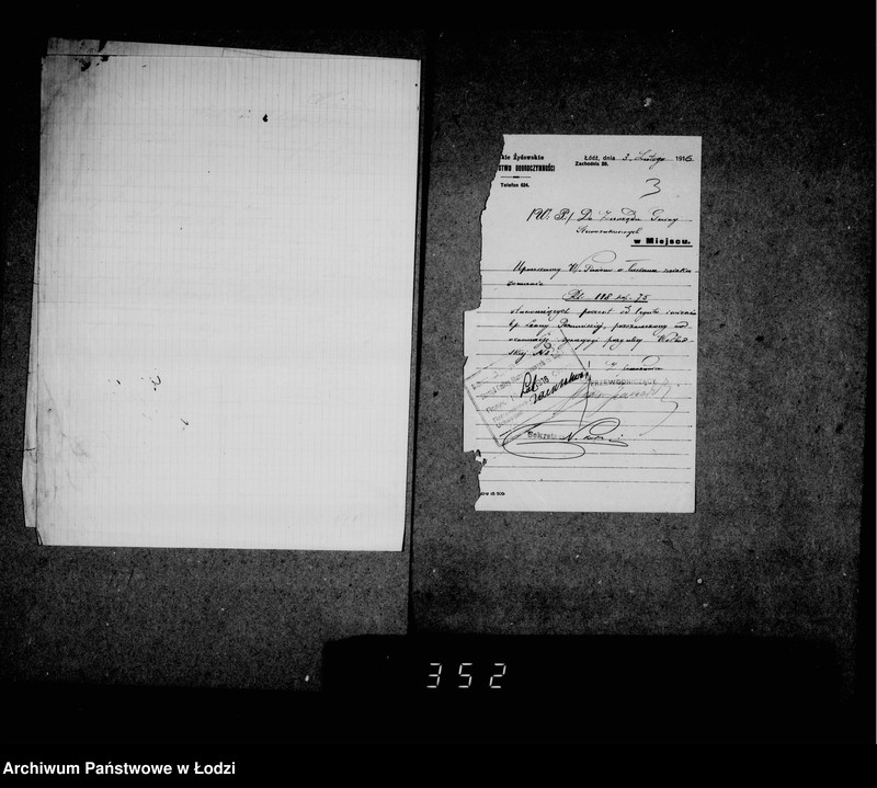 Obraz 7 z jednostki "Akta dotyczące legatu b. p. Leonii Poznańskiej na rzecz synagogi"