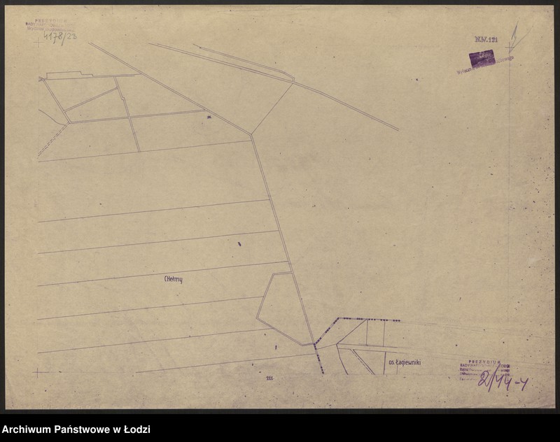 Obraz 5 z jednostki "Plan m. Łodzi 1:2000, odbitka. Sekcja NW121"
