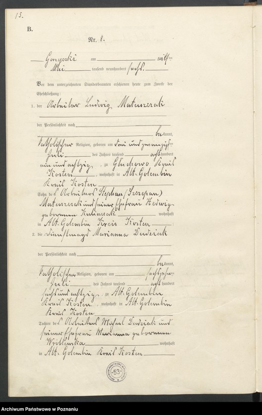 Obraz 17 z jednostki "Heiraths-Haupt-Register"