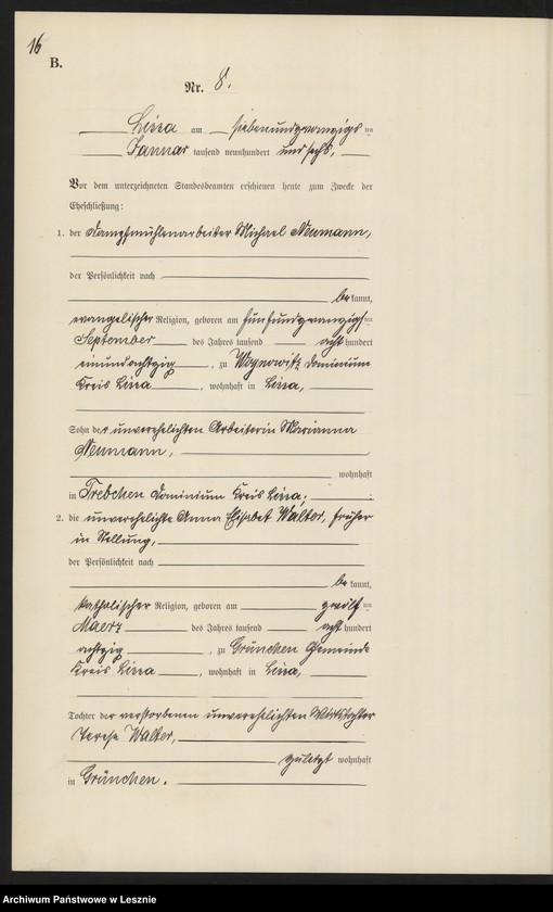 Obraz 19 z jednostki "[Księga małżeństw]"