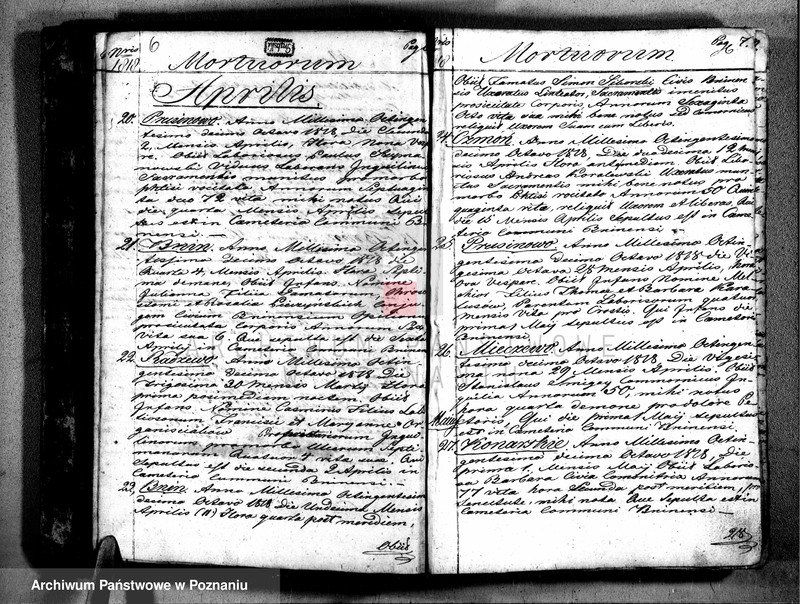 image.from.team "Akta stanu cywilnego Parafii Rzymskokatolickiej Bnin (pow. śremski)"