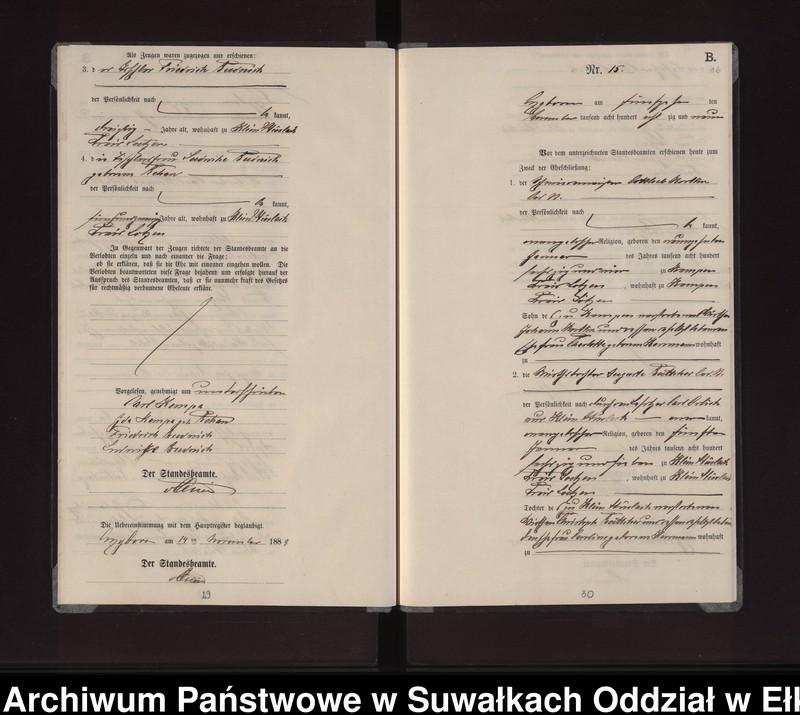 image.from.unit.number "Heiraths-Neben-Register des Preussischen Standes-Amtes Gross Stürlack Kreis Loetzen"