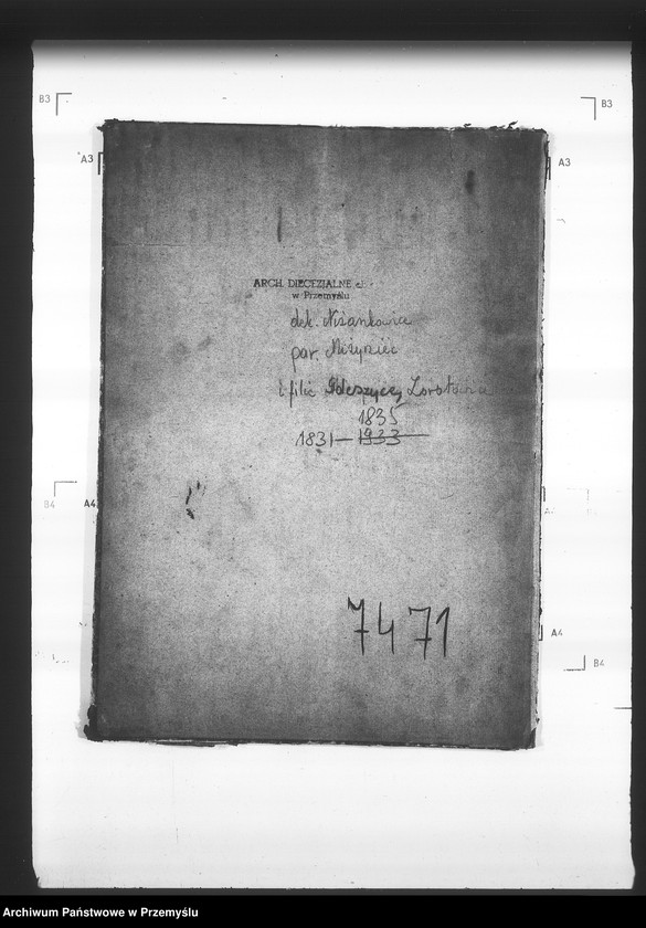 Obraz 4 z jednostki "[Kopie ksiąg metrykalnych parafii Miżyniec z filiami Gdeszyce, Zrotowice (dekanat Niżankowice)]"