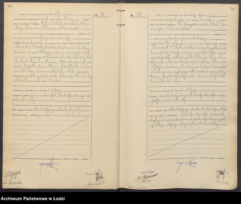 Obraz 19 z jednostki "Akta małżeństw od numeru 1 do numeru 700"