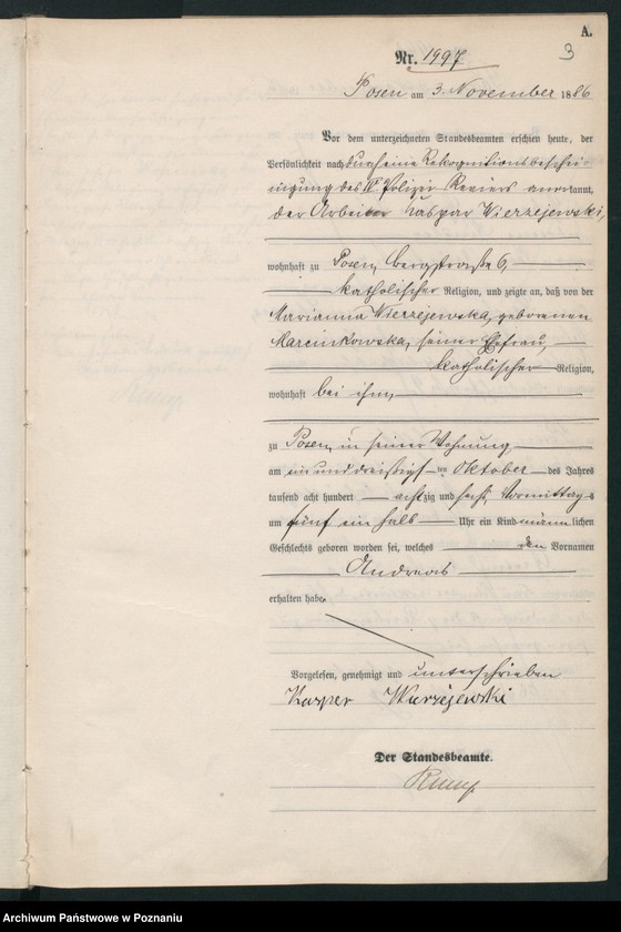 Obraz 6 z jednostki "Księga urodzeń t. V"