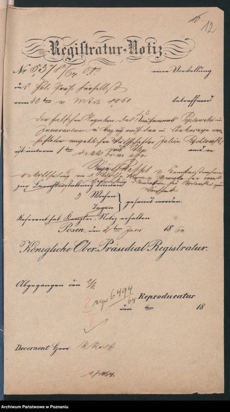 Obraz 16 z jednostki "Der Uebertritt polnischer und diesseitiger Untertanen auf preussisches und jenseitiges Gebiet während der polnischen Insurrektion und die dagegen getroffenen Massnahmen."