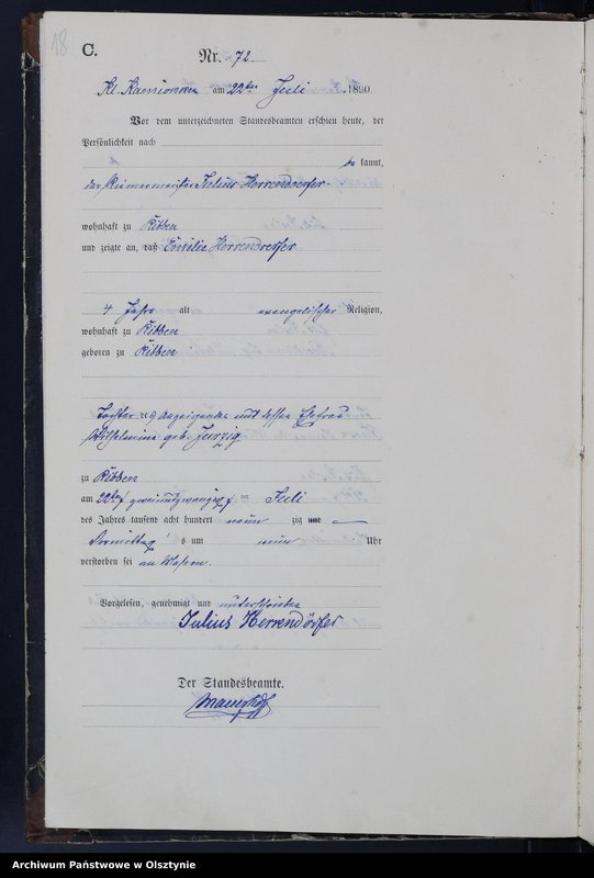 image.from.unit.number "Sterbe-Haupt-Register Nr 55 - 116 /część księgi/"