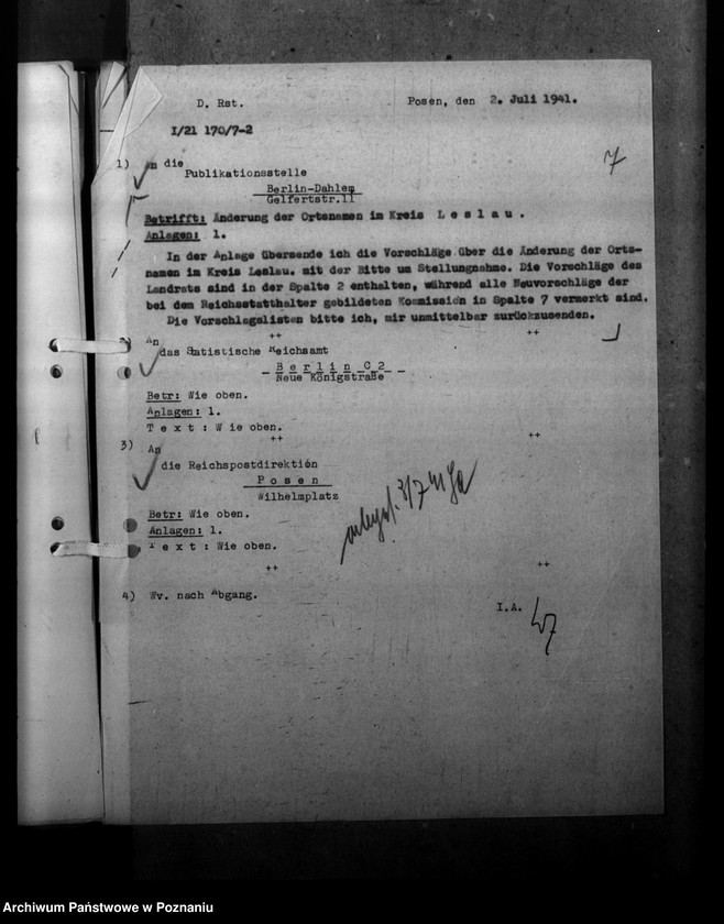 Obraz 11 z jednostki "Ortsnamenänderung Kreis Leslau - Włocławek"