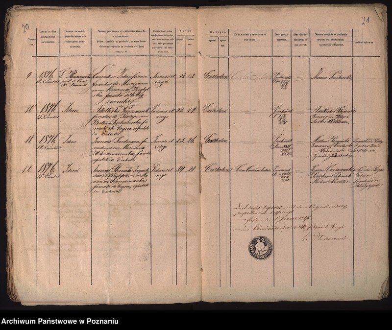 Obraz 13 z jednostki "Księga urodzeń, małżeństw i zgonów"