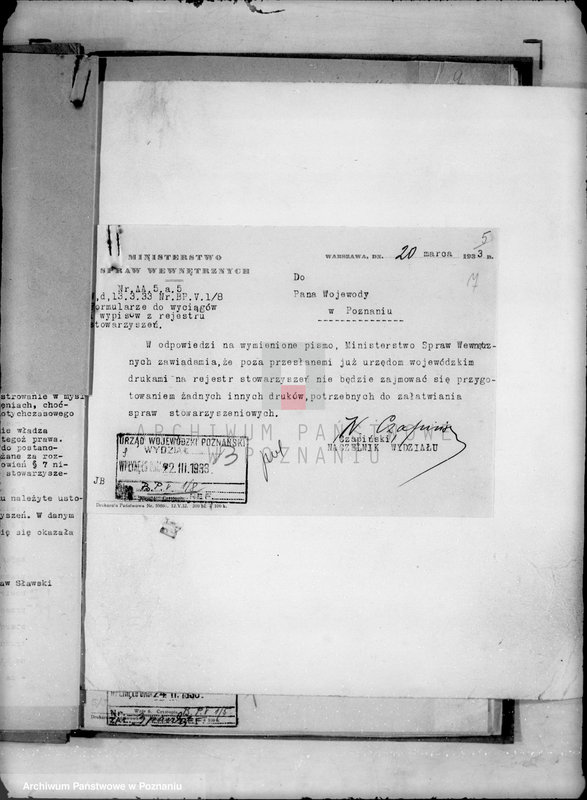 Obraz 11 z jednostki "/Stowarzyszenia i związki/ sprawy różne"