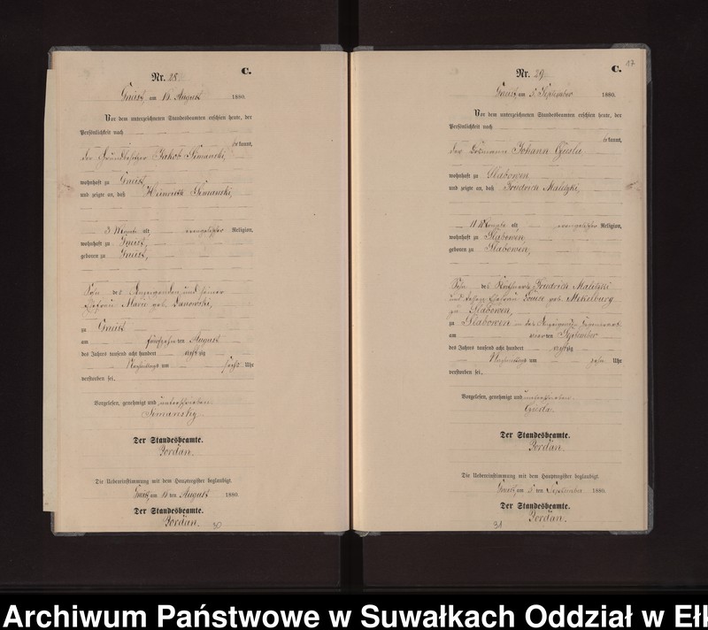image.from.unit.number "Sterbe-Neben-Register des Königlich Preussischen Standes-Amtes Gneist Kreis Loetzen"