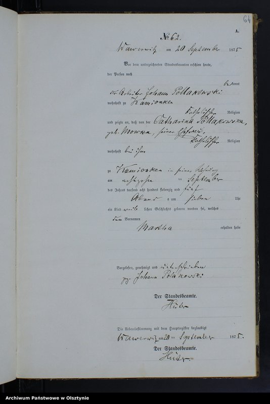 image.from.team "Urząd Stanu Cywilnego w Wielkich Bałówkach pow. nowomiejski"