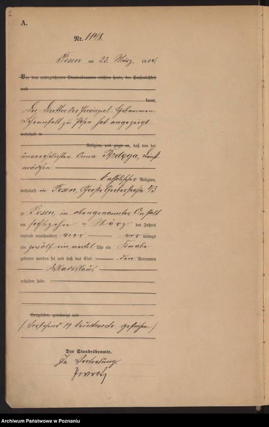 Obraz 3 z jednostki "Księga miejscowa urodzeń tom III"