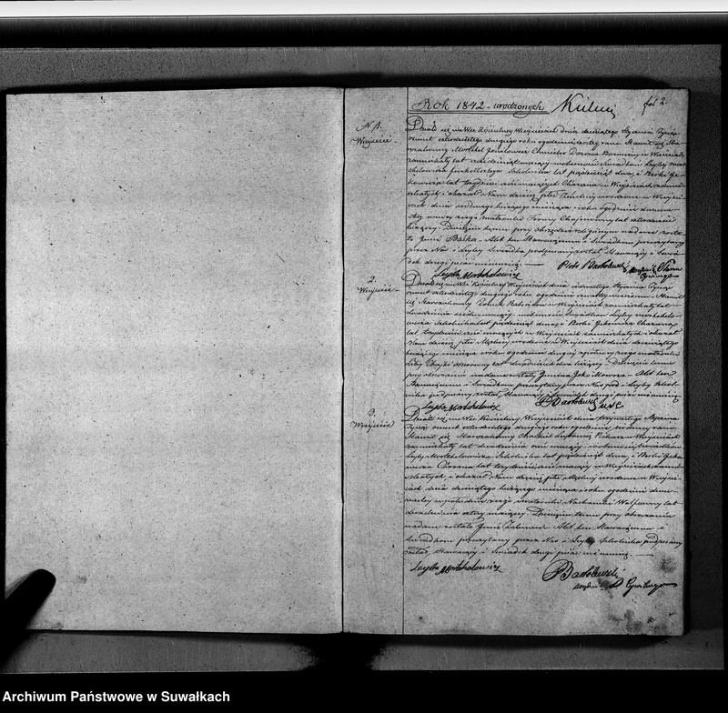 image.from.unit.number "Duplikat Aktow urodzonych, zaślubionych i Zeszłych Wyznania Mojżeszowego Okręgu Wiejsieie na Rok 1842 sporządzony"