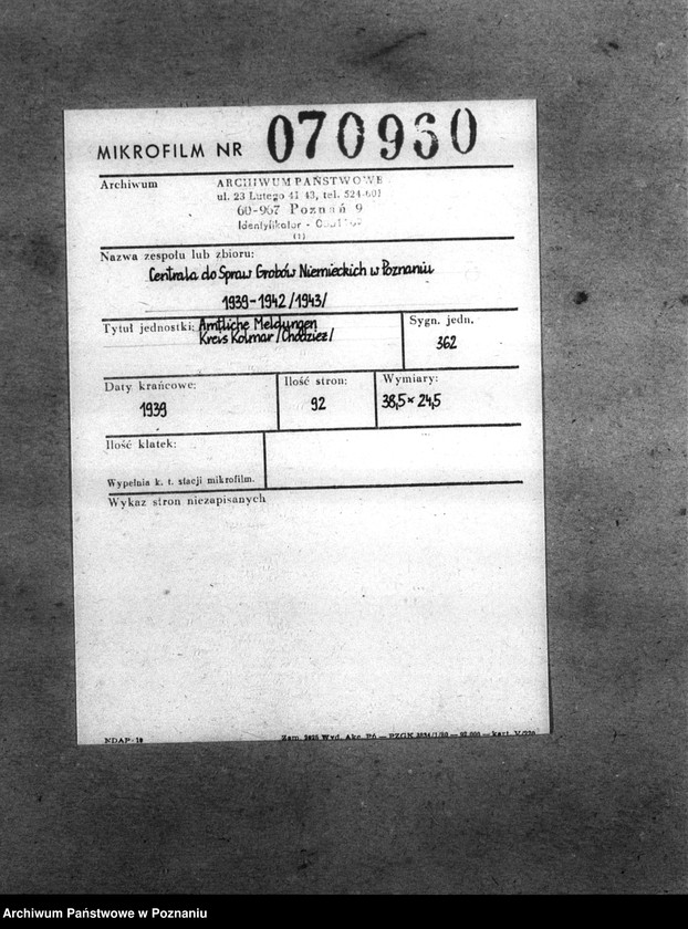 Obraz 2 z jednostki "Amtliche Meldungen Kreis Kolmar (Chodzież)"