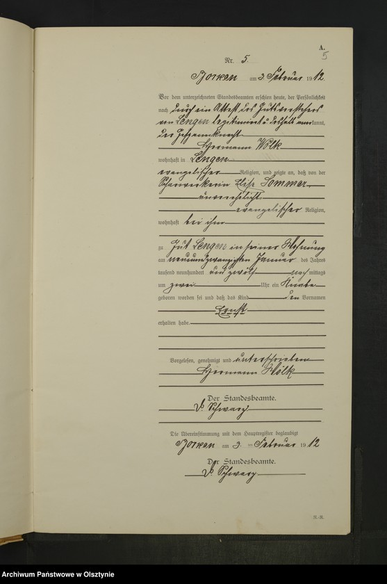 image.from.unit.number "Geburts-Neben-Register Nr 1 - 28 [Księga urodzeń wtóropis]"