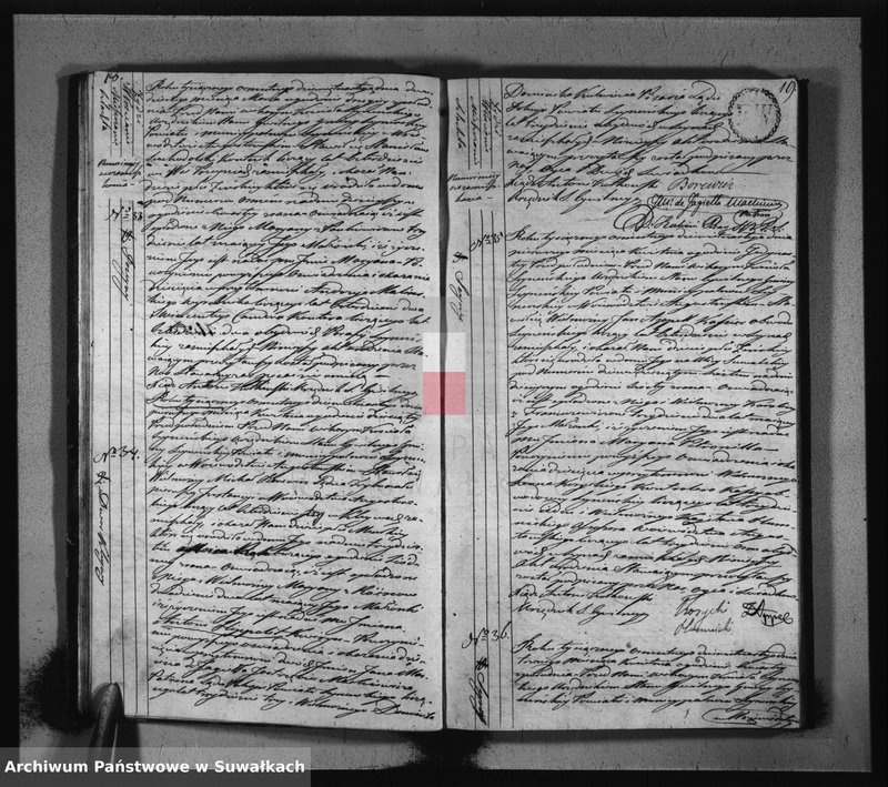 image.from.unit.number "Akta urodzonych stanu cywilnego gminy seyneńskiey od 1-go stycznia 1819 roku."