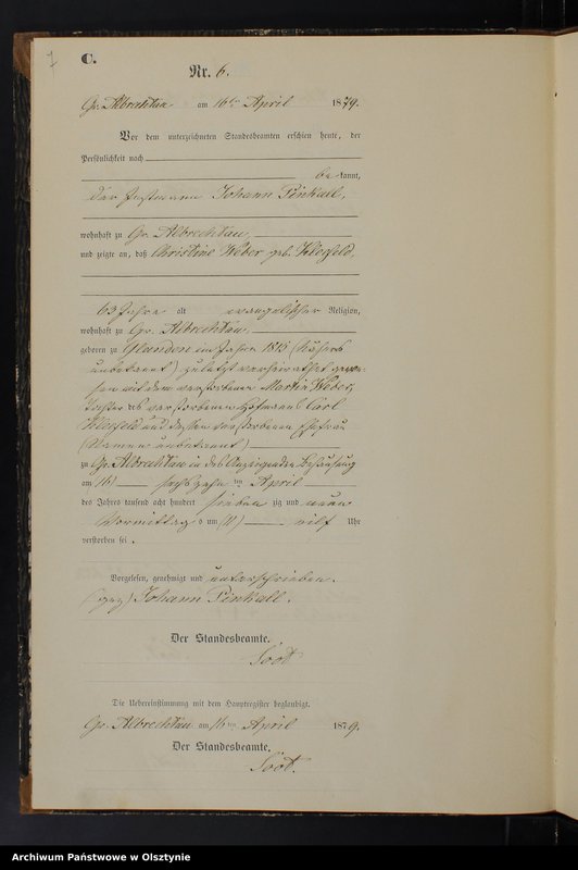 image.from.unit.number "Sterbe-Neben-Register Nr 1 - 21"