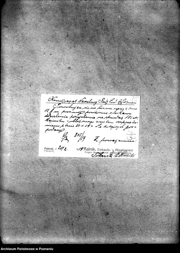 Obraz 19 z jednostki "Zapotrzebowanie sztucznych nawozów w poszczególnych powiatach na wiosnę 1919"