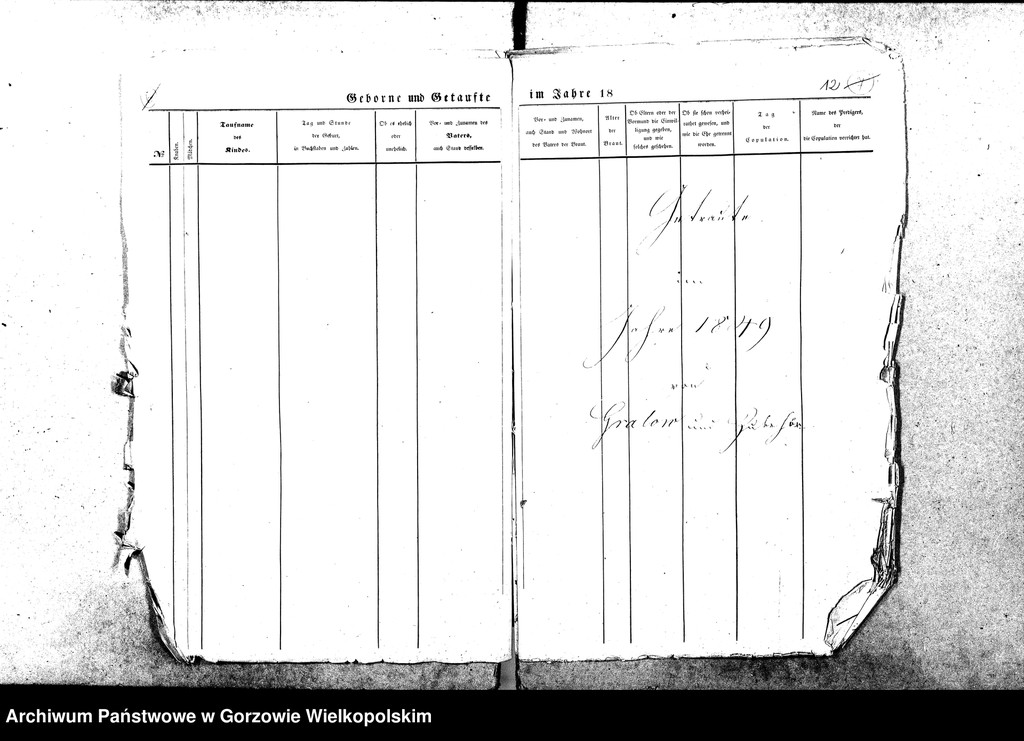 image.from.unit.number "Duplikate der Kirchenbücher von der Parochie Gralow: Gralow (Gralewo) mit Krieningswerder (Krzynka) und Bergkolonie (Górki), Jahnsfelde (Janczewo), Pollychen (Stare Polichno), Zantoch (Santok)"