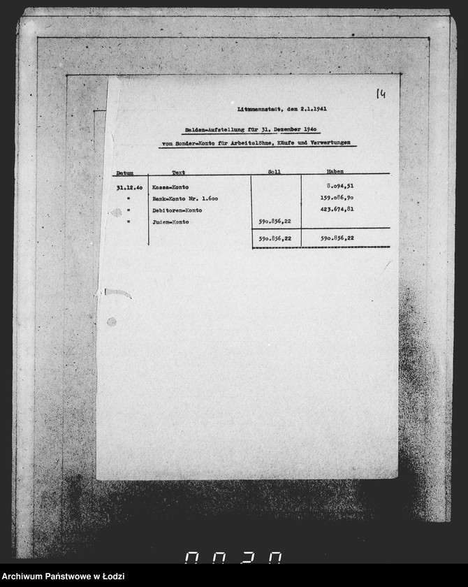 Obraz 18 z jednostki "Auszüge Aufstellungen für das Sonder-Konto"