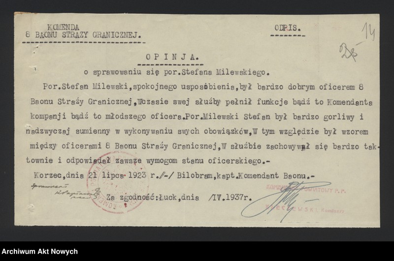 image.from.unit.number "Przeniesienia służbowe urzędników i pracowników kontraktowych Policji Państwowej. Orzeczenie, opinie, raporty, wnioski, sprawozdanie, korespondencja."