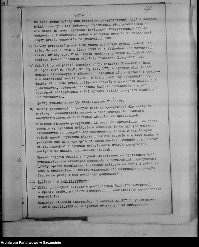 Obraz 11 z jednostki "Narady przewodniczących i sekretarzy prezydiów powiatowych rad narodowych - protokoły"