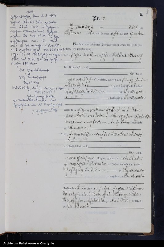 image.from.unit.number "Heiraths-Neben-Register Nr 1 - 43"