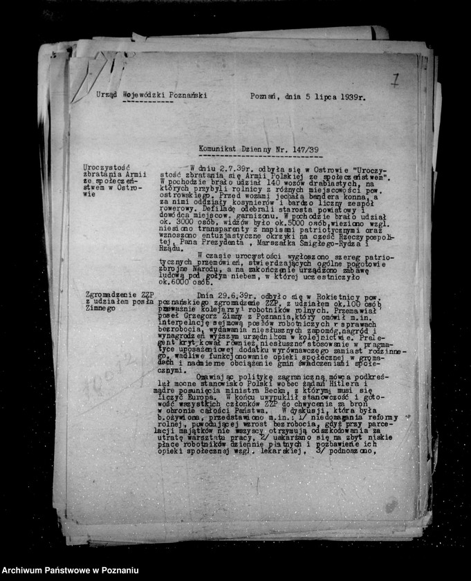 Obraz 11 z jednostki "[Komunikaty dzienne nr 146-187]"