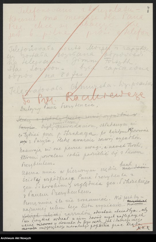 image.from.unit.number "Raczkiewicz Władysław; Załączniki: telegram S. Strakacza do W. Raczkiewicza (rękopis); L.22 (odpowiedzi - rękopis, maszynopisy)"