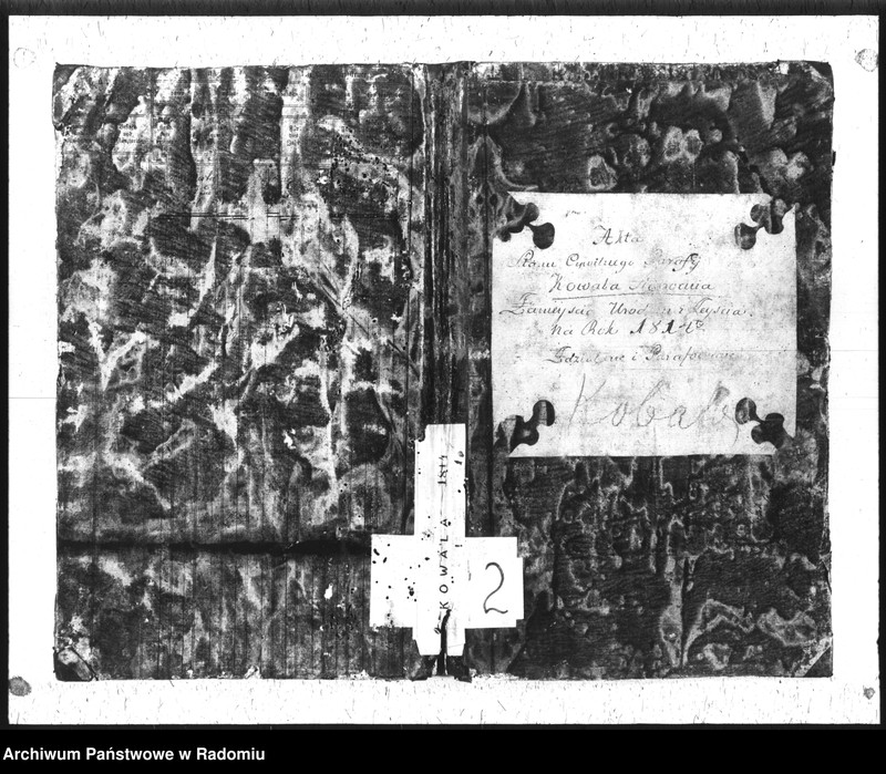 image.from.unit.number "Akta Stanu cywilnego Parafij Kowala Stępocina Zameijscia, Urodzenia i Zeyścia na rok 1814 Zdziałano i Parafowano"