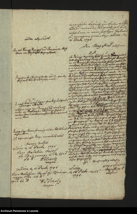 Obraz 10 z jednostki "[Akta in Bezug auf die von der Südpreussischen Provinzialzoll und Konsumtionssteuerdirektion in Posen an das allhiesige Zoll und Konsumtionssteueramt erlassene Zirkularverfügung]"