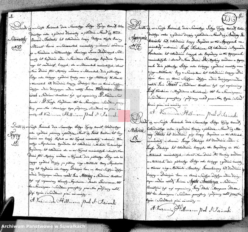 image.from.unit.number "Księga duplikat akt urodzonych, zaślubionych i umarłych w parafij Święto Jeziory, obwodzie sejneńskim, gubernij augustowskiey z roku 1840"