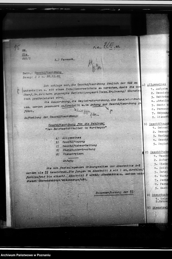 Obraz 19 z jednostki "Vorgänge betrefend Geschäftsordung (Umgestaltung)"