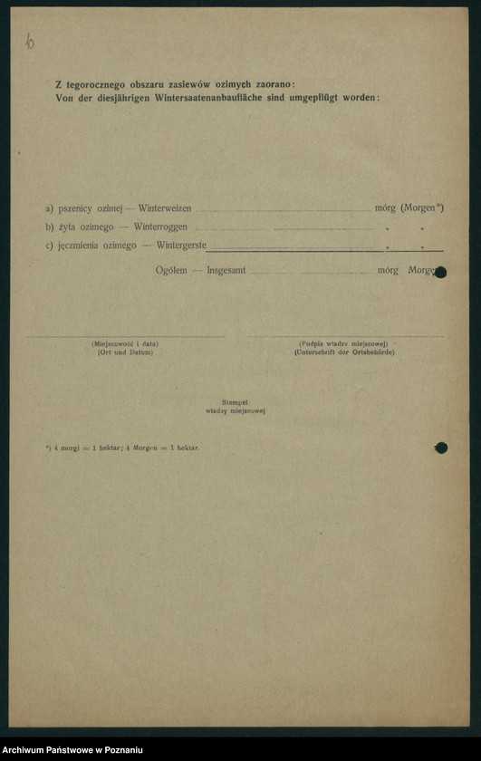 Obraz 13 z jednostki "[Koresponencja dotycząca statystyki produkcji rolnej - zasiewów ozimych w latach 1919-1920]"