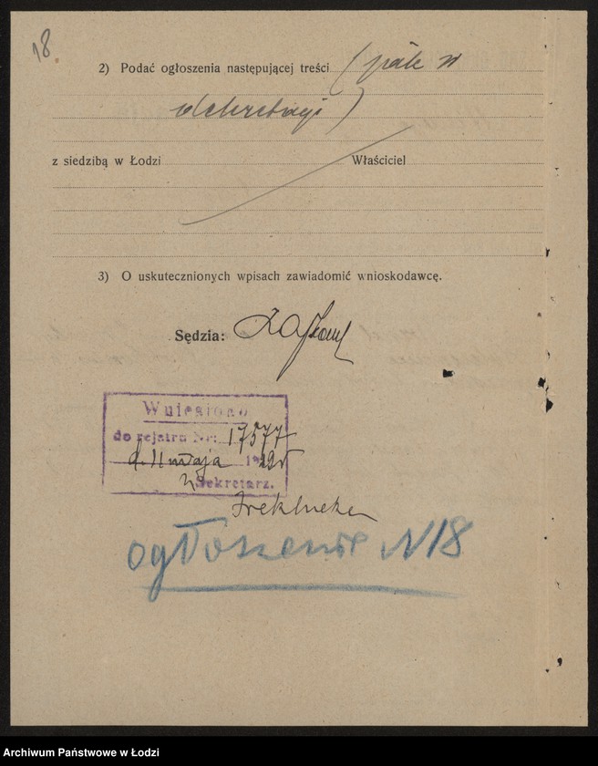 Obraz 20 z jednostki "Ezriel Lewi- Spadkobiercy- wyroby włókiennicze"