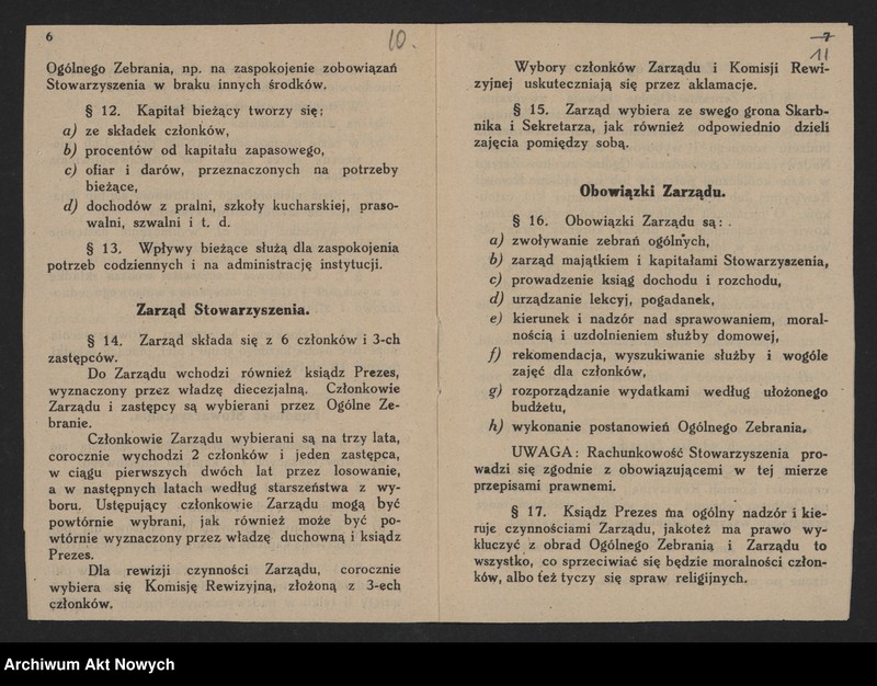 Obraz 11 z jednostki "Obuchowicz Br. (ks., prałat Katedry Kieleckiej, prezes Stowarzyszenia Katolickich Służących św. Zyty); Załączniki: a) Książka Członka i Statut Stowarzyszenia (druk); b) 1 fotografia; L.7"