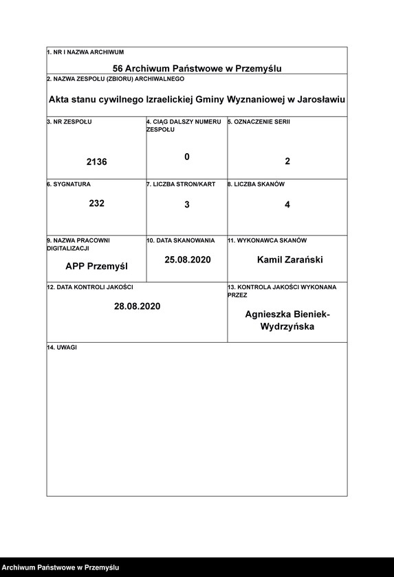 image.from.unit.number "Indeks duplikatu księgi zaślubin z roku 1932 Urzędu Metrykalnego Izr.[aelickiego] w Jarosławiu"