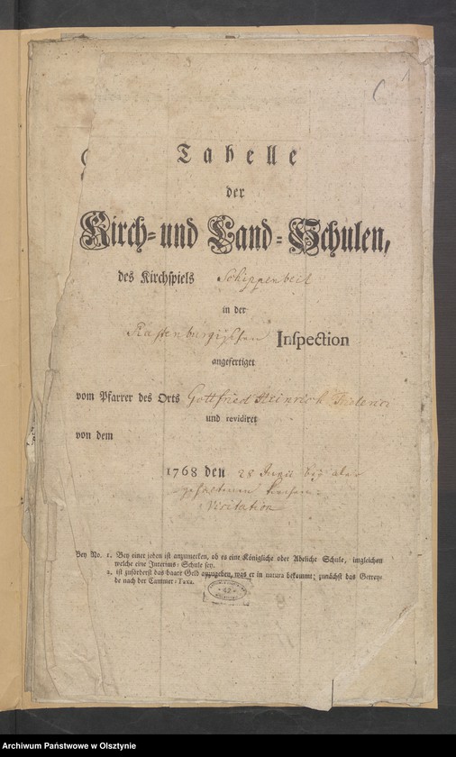 image.from.unit.number "Tabelle der Kirch- und Landschulen"