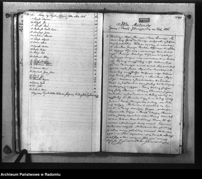 image.from.unit.number "[Duplikat akt urodzeń, małżeństw i zgonów parafii rk Głowaczów za 1826 r.]"