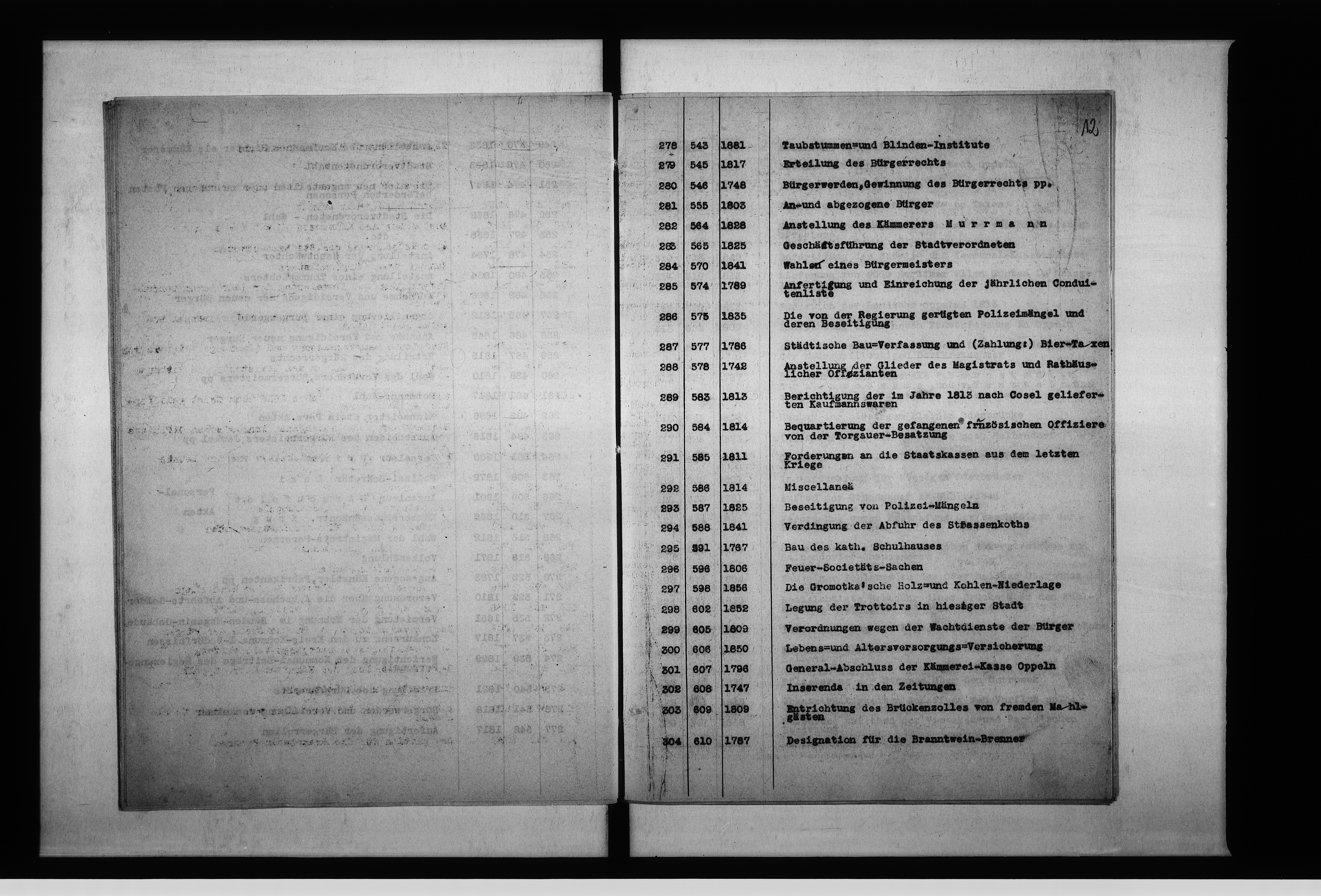 Obraz 16 z jednostki "Staatsarchiv Breslau Repositur 229 Abtlg. [Abteilung] Stadt Oppeln 2 abschriftliche Verzeichnisse enth[altend] Aktenstücke 1-1557 u[nd] 977a, 978a, zusammen 1559 Aktenstücke."