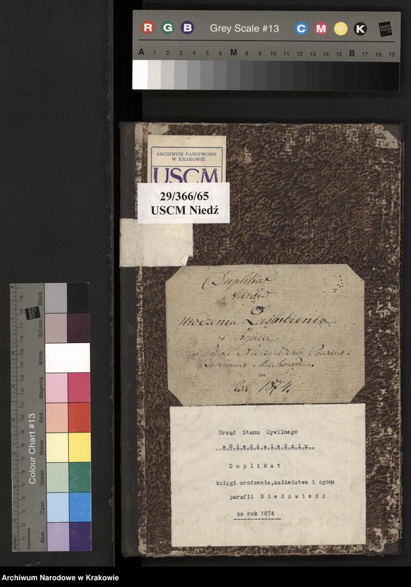 image.from.unit.number "Duplikat księgi urodzeń, małżeństw i zgonów parafii Niedźwiedź"