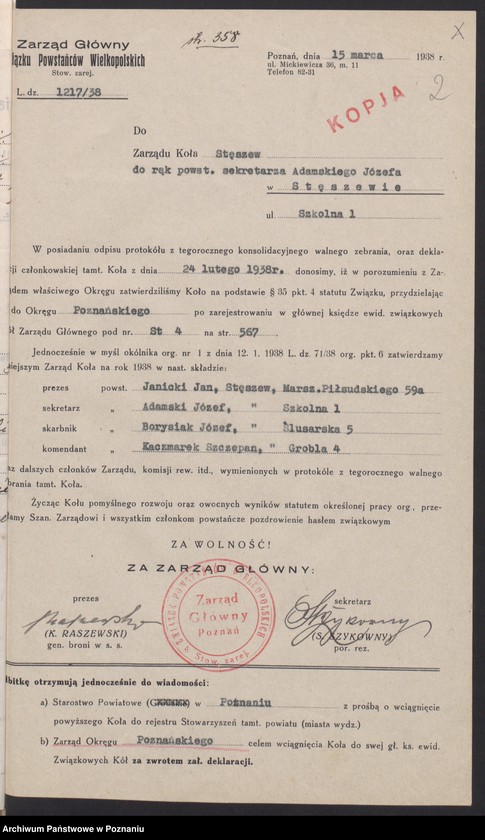 Obraz 6 z jednostki "Stęszew, powiat Poznań - akta koła."