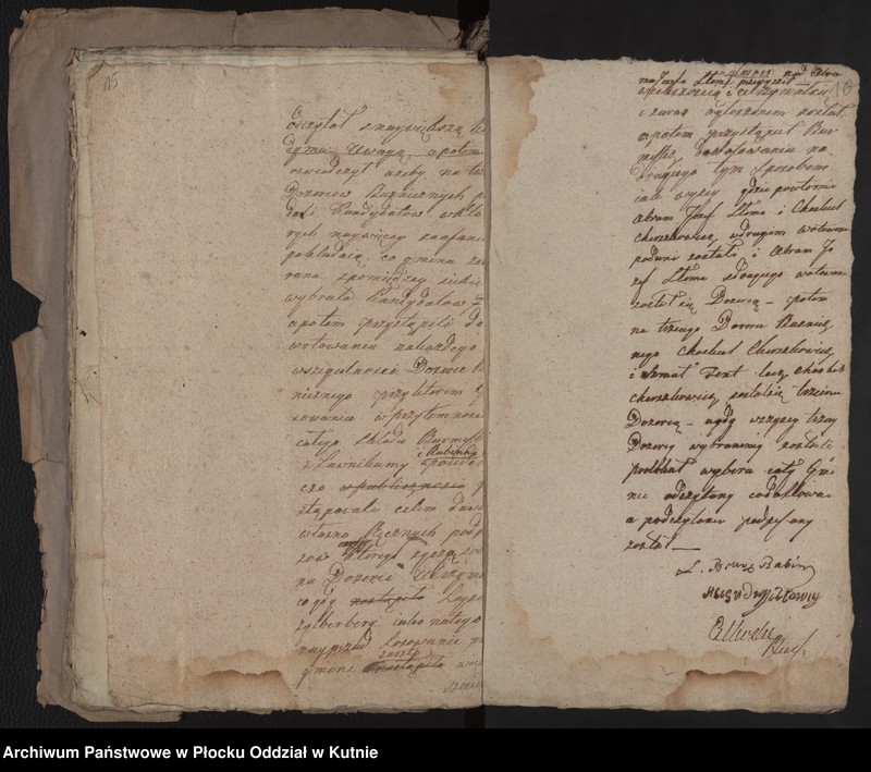 image.from.unit.number "Akta Magistratu miasta Kutna tyczące się Elekcji i Aprobacji Starszych Rabinów i Urzędników Kahalnych Dozorów Bożniczych"