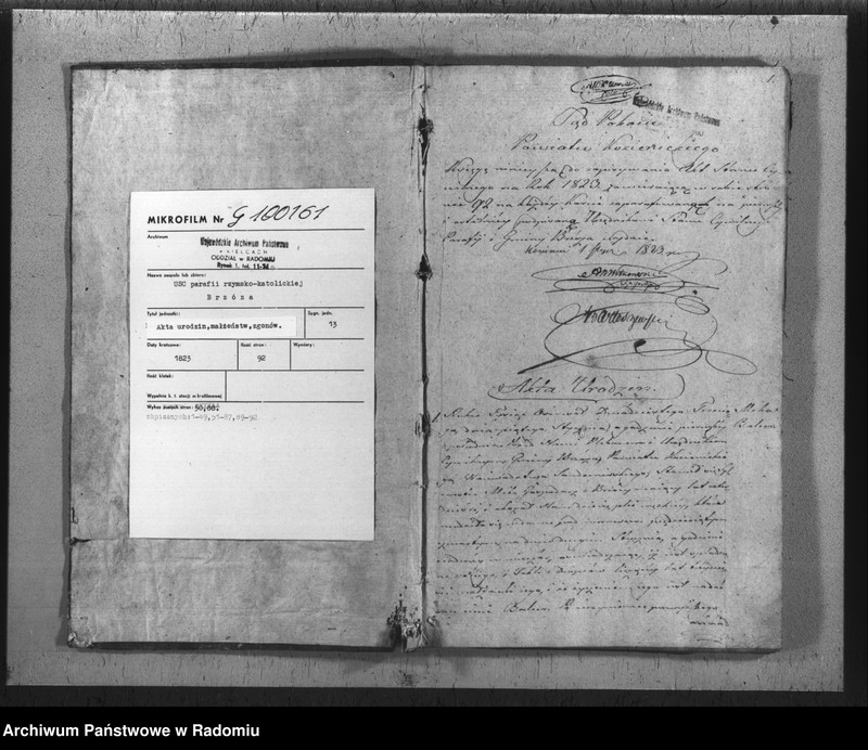 image.from.unit.number "Księga akt cywilnych gminy Brzóza na rok 1823"