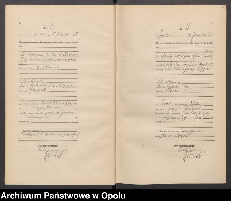 Obraz 18 z jednostki "[Rejestr zgonów] 1922 Tom I Nr 1-467"