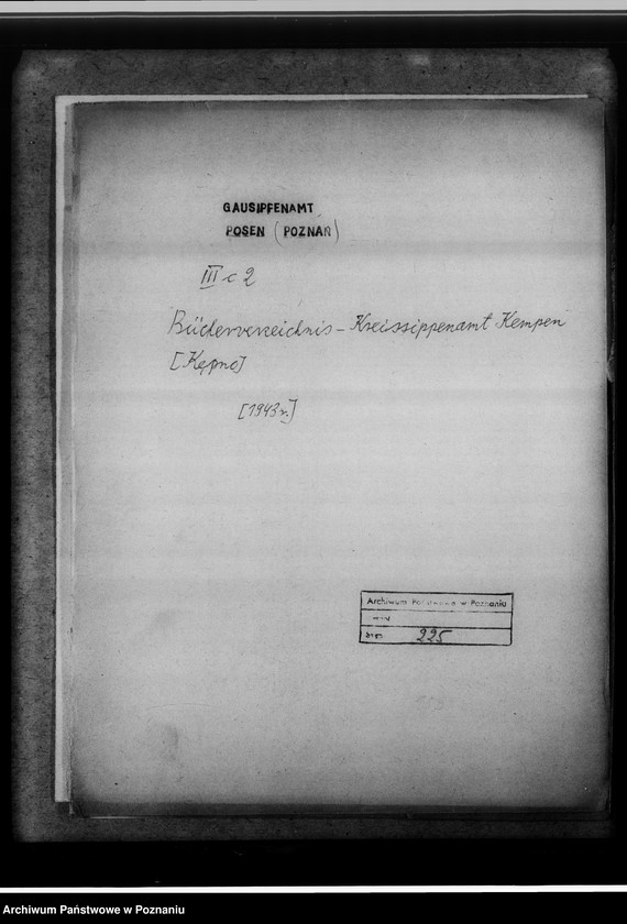 image.from.unit.number "Bücherverzeichnis, Kreissippenamt Kempen [Kępno]"