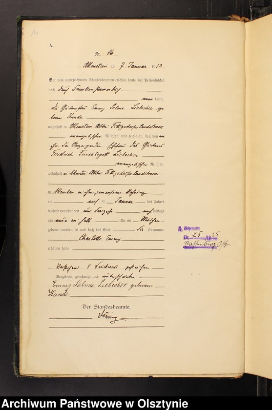 image.from.unit.number "Geburts-Haupt-Register Tom I, Nr 1-519"