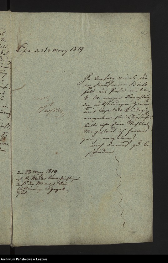 Obraz 15 z jednostki "[Akta manualia des Adwokat Jungmann zu Lissa in Sachen des Kaufmanns Bielefeld zu Posen gegen den Magistrat zu Lissa wegen 424 R. nebst Zinsen]"